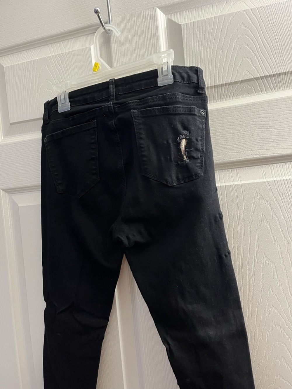 Judy Blue Black Distressed Skinny Jeans with Leopard Underlay - Picture 3 of 4